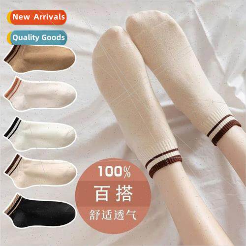 Striped socks children spring and summer thin ins tide Korea