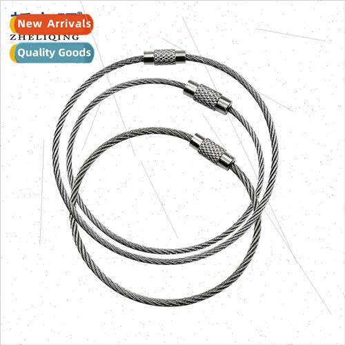 Stainless steel wire ring hangtag wire rope key ring multi-p