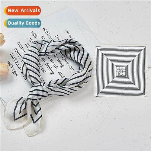 2022 spring new 53 new satin silk scarf female niche ins Jap