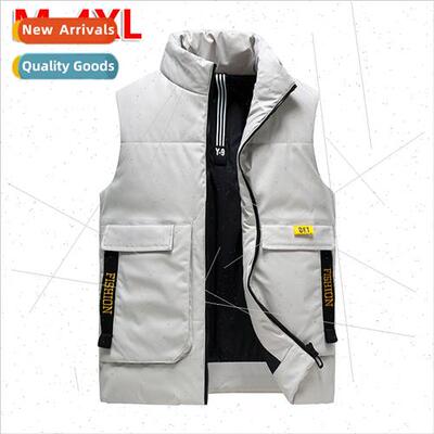 Men work vest men fall winter down cotton undershirt thicken