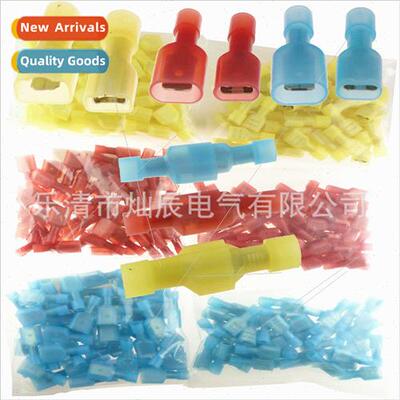 150pcs nylon terminals tongue groove cold pressed terminals