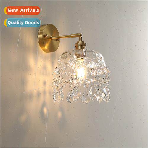 Wall lamp living room TV background wall light luxury crysta