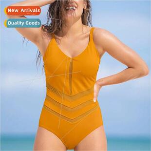 Splicing One Backless Bikini Sex Women Mesh Swimsu New piece