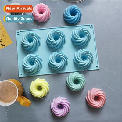 6-link Spiral 184 Chocolate Cake Pudding Dessert Mold Soap B