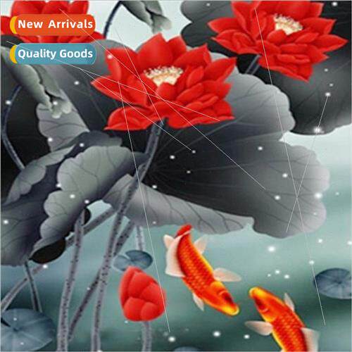 Cross Stch New DIY Ink Lotus Full Stch mple Handmade Thread