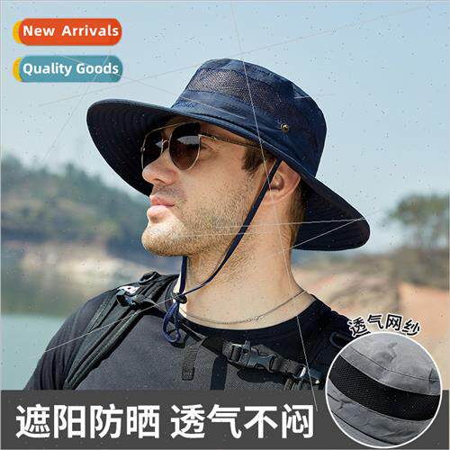 Sun hat men sunscreen wh windbreak rope adjustable sun hat m