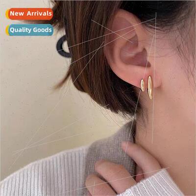 Water drop metal earrings female ins niche earrings fall win