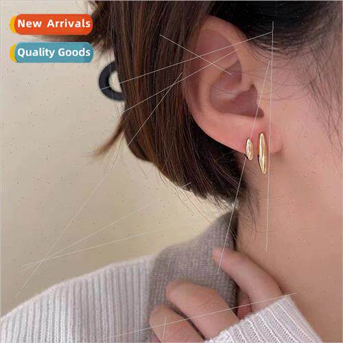 Water drop metal earrings female ins niche earrings fall win