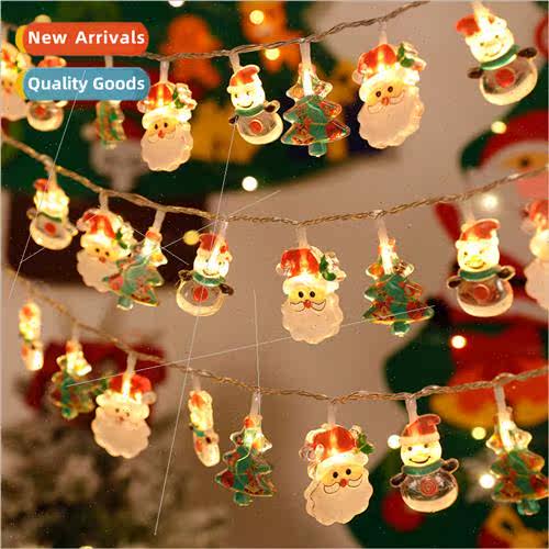 LED Christmas String ghts Old Man Sleigh Snowman Christmas T