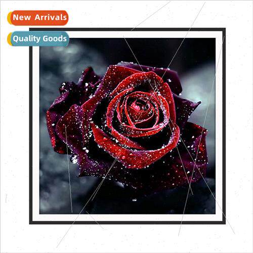 Dainty Rose Full Diamond Round Diamond Painting Handmade