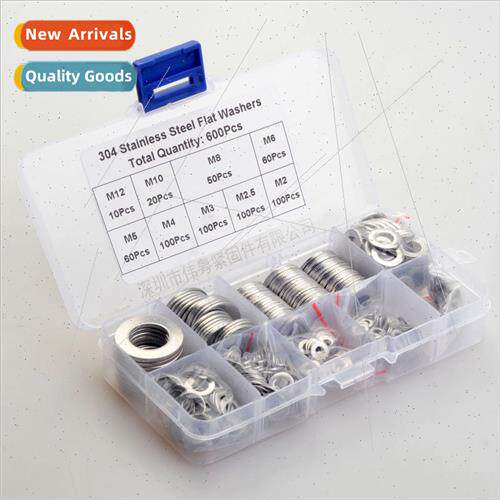 600pcs 304 Flat Washer Combination Set M2M2.5M3M4M5M6M8M10M1