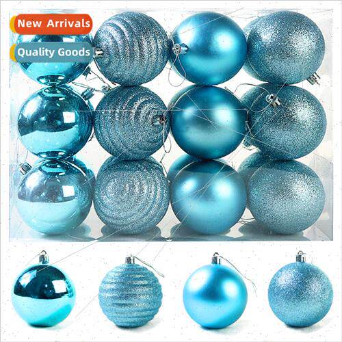 Christmas decoration supplies 4cm6cm8cm barrel lake blue Chr