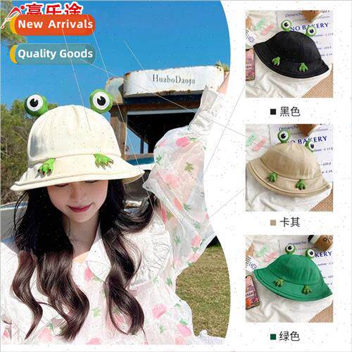 Hat female new Japan cartoon cute frog fisherman hat spring