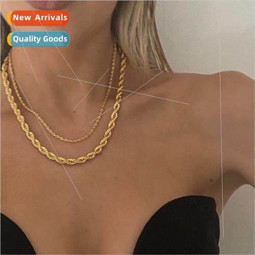 Europe set nd twist chain 5mm/3mm thick bracelet necklace co