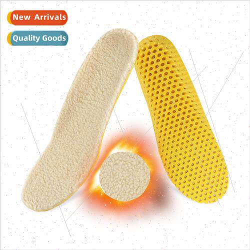 Faux lamb wool sports insoles thickened invisible winter spo