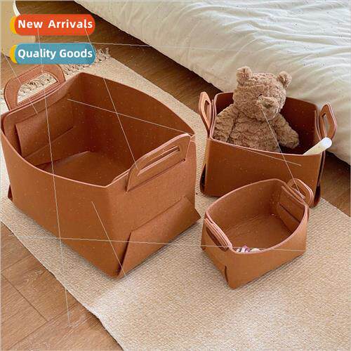 ins snacks toys sundries felt storage basket foldable dirty