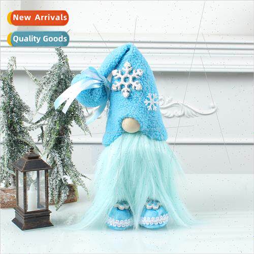 Creative gnome standing doll desktop decorations holiday blu