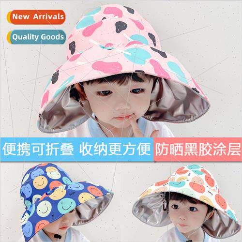 Children sun hat summer large brim hollow top sun hat anti-u