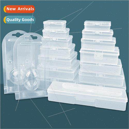 PP box transparent plastic small empty box rectangular flip