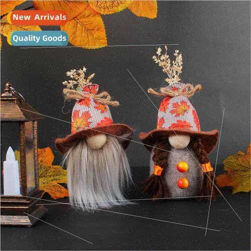 Harvest Festival new ornaments faceless old man head wheat d