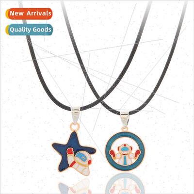 new spaceman astronaut necklace cartoon Valentine Day gift n