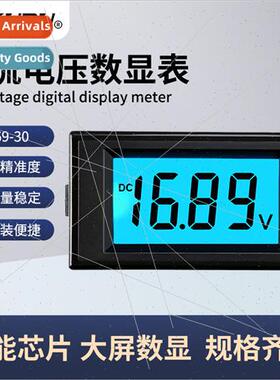 D69-30 high precision DC voltmeter DC12v24v72v100v blue back