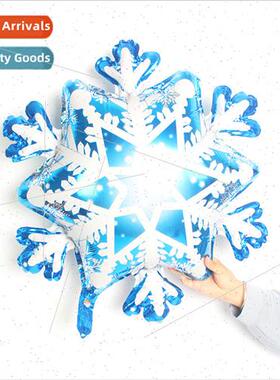 New 28 inch Christmas snowflake aluminum film balloon winter