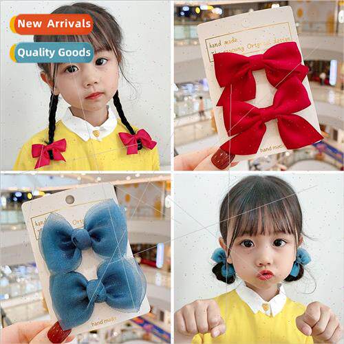 hair clips2021 new organza bow headdress hairpin girls baby