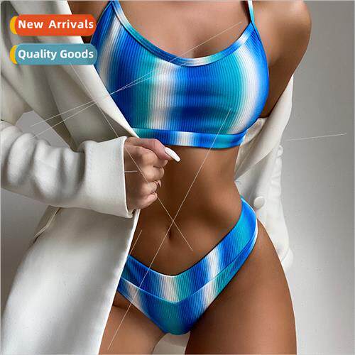 Blue and Whe Striped Spl Swimsu Sexy Bikini i LZ166