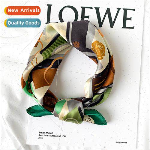 2022 new Korea  mulberry silk fashion small scarf decorative
