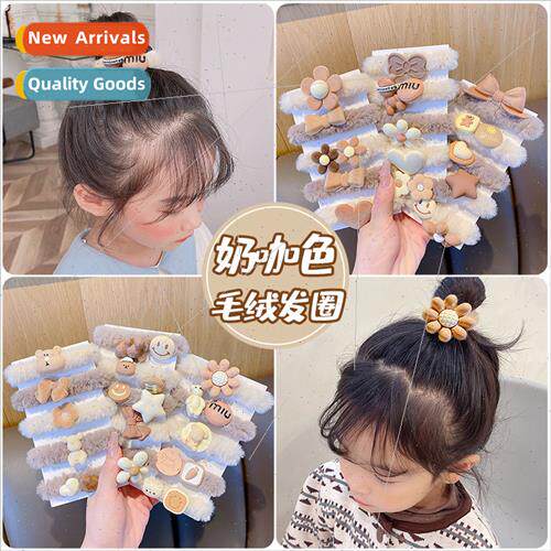 Autumn winter plush hair bcute baby hair tie leather bltle g