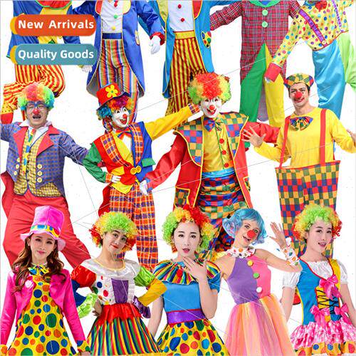 Halloween adult clown costumes props permance costumes funny