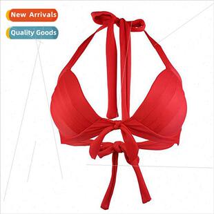 Europe Solid Color Fashion Backless New Bikini Stra Swimwear