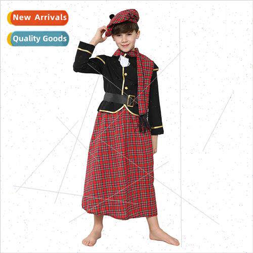 Children Ethnic Minory Costumes Scottish Boy Exotic Hallowee