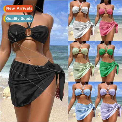 Europe sexy bikini i swimsu three-piece gauze skirt hanging