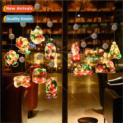 Christmas new painted suction cup lights window room mall de