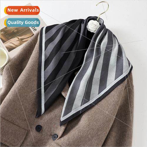 2023 fall new simulation silk small square scarf Korea tempe