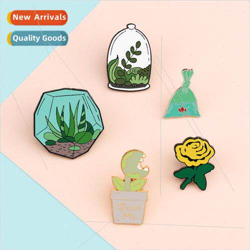 Flowers birds insects fish plant brooches cute Japan men wom