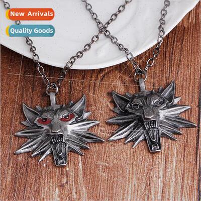Wcher3 Wcher 3 Wild Hunt Personalized Wolf Head Alloy Pendan