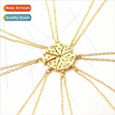 al Personalised Pizza Necklace  Friends Set Eight Petal Patc