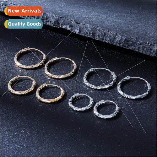 ins tanium steel spiral spring circle cold wind simple Mori