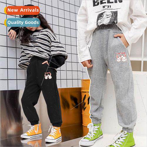 Children fashion cartoon pockets sweatpants spring fall new