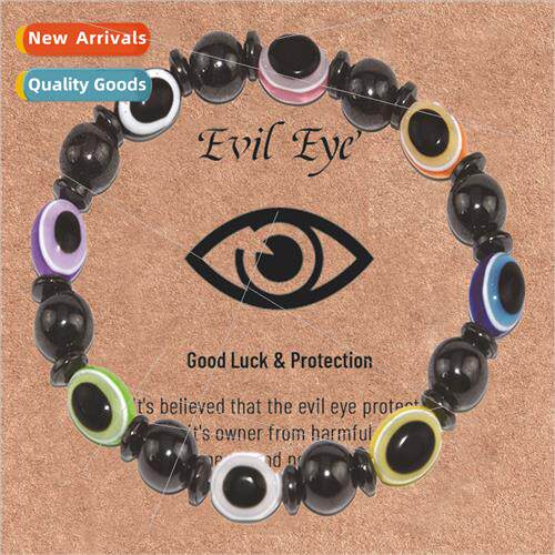 Evil Eye BraceletEvil Eye MagnetColorful Flat BeadsEyes Brac