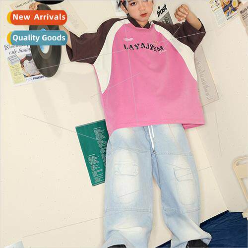Set Dance Childrens  Clothing Hip Hop Loose Heavyweight T-Sh