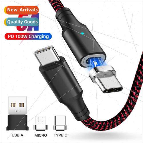 New pd100w magnetic charging cable 3 in 1适用Android Apple c