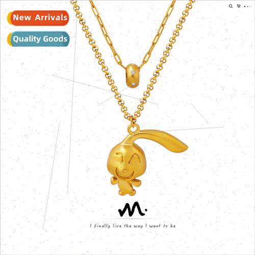 New ins rabb pendant necklace Chinese zodiac tanium steel go