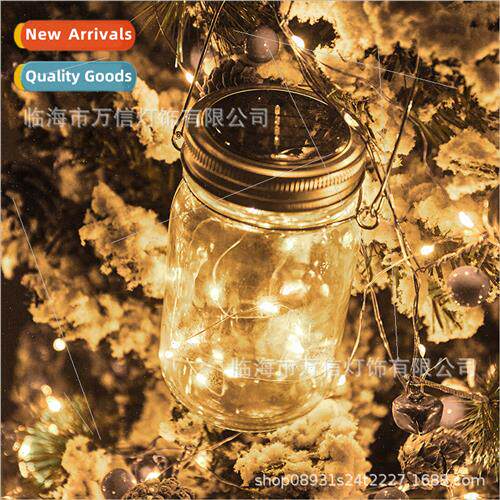 LED Solar Frosted Genie Jar Solar Mason ghts Fairy Bottle St
