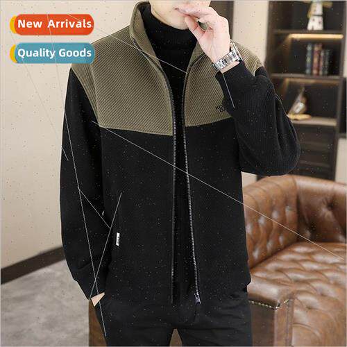 2023 Autumn Winter Men Standing Collar Jacket Tops Fashion C