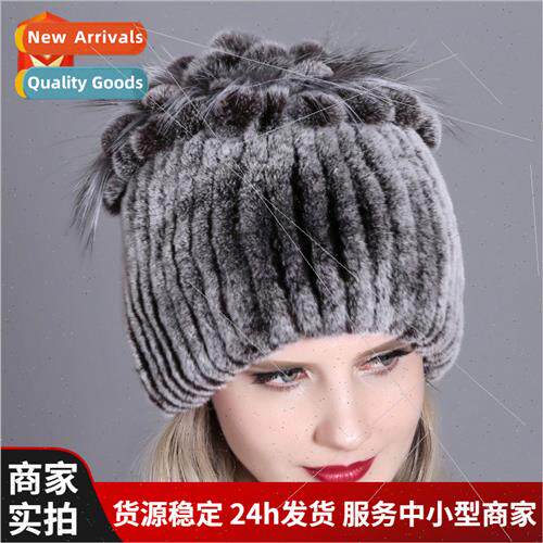 New otter rabb hair knting women  fur hat warm thickened aut