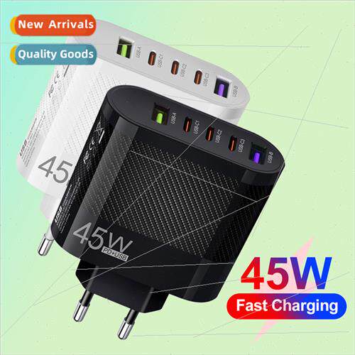 3.5A 3 Type-c+2USB Cell Phone Charger Multi-Port Charging He